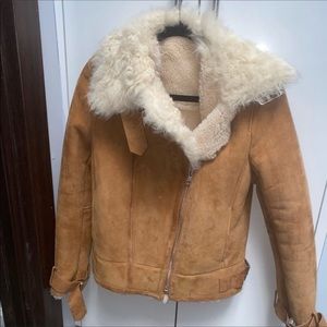 Authentic fur shearling jacket